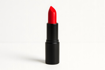 Obraz premium Red lipstick on white background