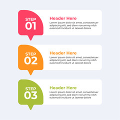 Three colorful circles with icons and text.