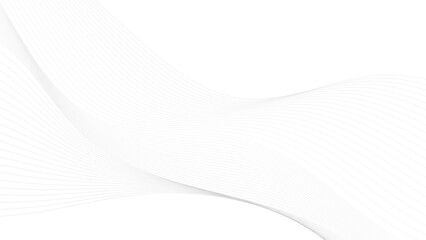 Abstract  white and gray color, modern design stripes background with curve lines, wavy pattern. Vector illustration.