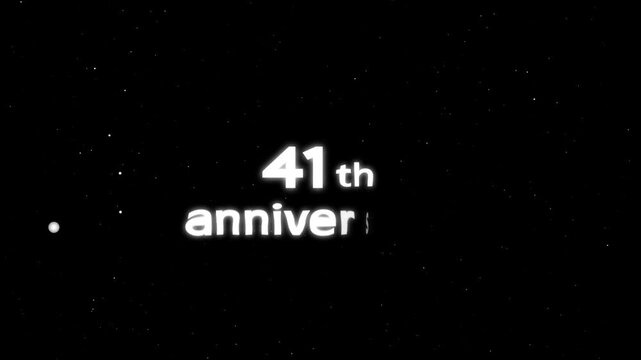 41th Happy Anniversary Text Animation &ndash; Festive Greeting Loop for Marriage & Special Events