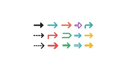 Obraz premium Colorful Arrow Icons Set