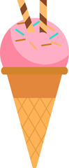 Ice Cream Cone Illustration