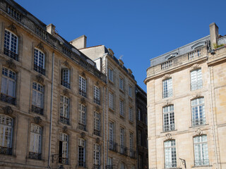 facade of building residential block of apartments in bordeaux france