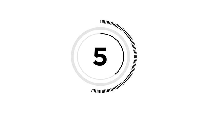 10 second countdown animation .10 to 0 animation countdown. 4k video