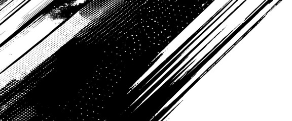 Vector abstract black paint grunge stroke texture background