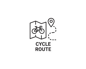 Cycle Route icon vector design art illustration.