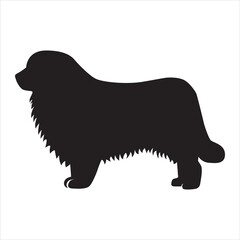Newfoundland Dog silhouette icon vector illustration design on white background