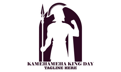 Kamehameha king day logo icon. Kamehameha king day vector design, illustration of kamehameha king day flat art