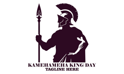 Kamehameha king day logo icon. Kamehameha king day vector design, illustration of kamehameha king day flat art