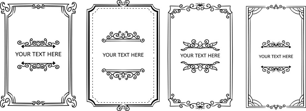 luxury decorative vintage frame that looks to hold text