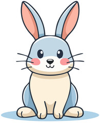 Fototapeta premium Adorable Grey Bunny