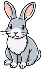 Obraz premium Cute Cartoon Rabbit