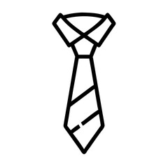 Necktie Icon Vector Outline Illustration of Formal Business Wear