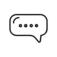 Speech Bubble Icon – Chat Message Symbol in Line Art Style