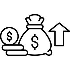 Profit Icon Money Bag
