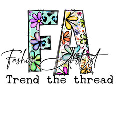 Colorful Floral Fashion Artist Design Trend the Thread Graphic Tee