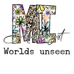 Cute Microbiologist Design with Floral and Leopard Print