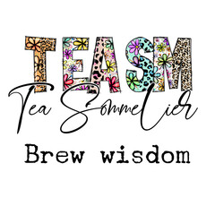 Cute Tea Party Design with Flowers and Leopard Print