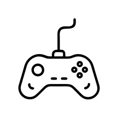 Game Controller Icon Outline – Gaming Device Line Art Illustration