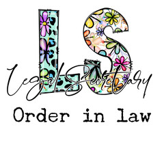 Legal Secretary LS Design, Order in Law, Floral Decorated