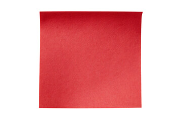 Rectangle of textured red paper isolated on white or transparent png