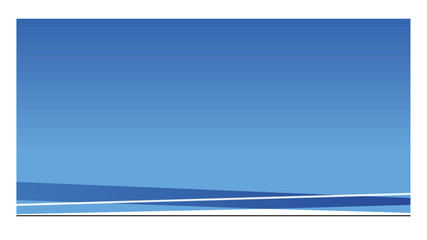 Obraz premium Blue geometric vector background with abstract wave shapes and soft gradient sky