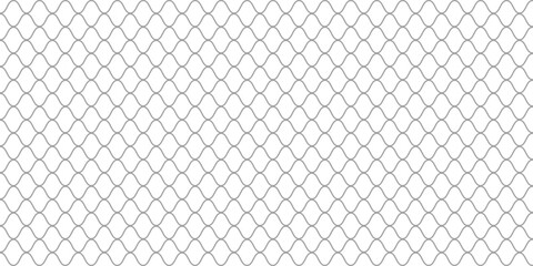 Fototapeta premium Black metal mesh seamless pattern vector illustration. Metal grid pattern. Silhouette Steel wire Chain link Fence Pattern. vector ilusration