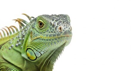 Fototapeta premium close up iguana on white background