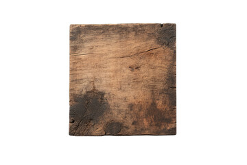 Square, weathered wooden board