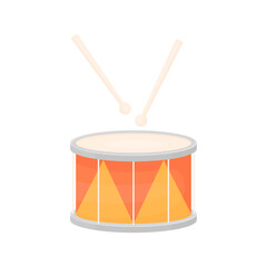 Drum. Small classic drum for children. Musical instrument