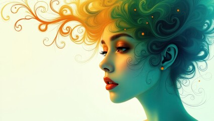 Golden Dreams Flow Through Her Mind Like Whispering Fiery Winds.