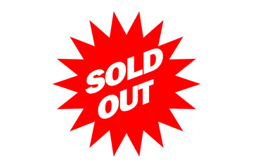 SOLD OUT - SOLD OUT on zig-zag edged red object 
