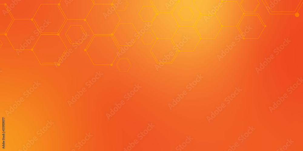 Aufkleber hexagonal molecular structure abstract tech network pattern. medical design. geometric hexagonal hon