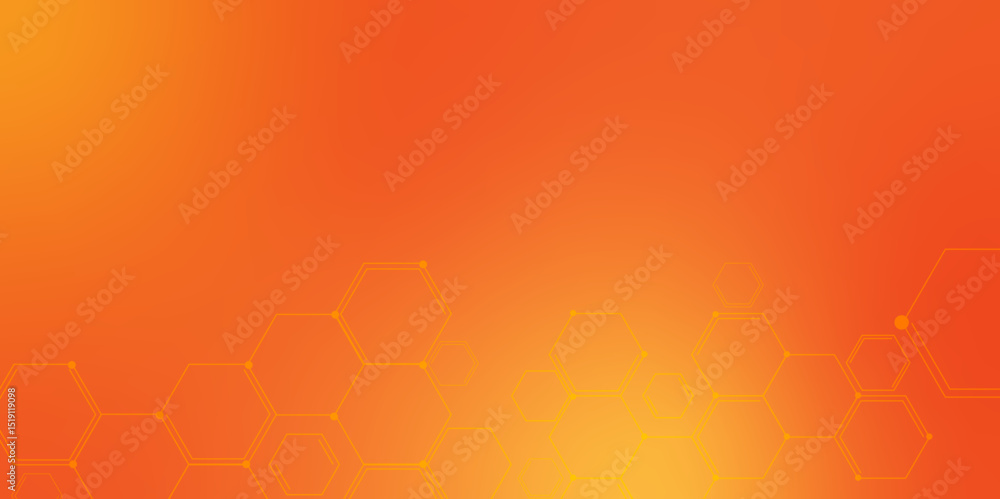 Aufkleber hexagonal molecular structure abstract tech network pattern. medical design. geometric hexagonal hon