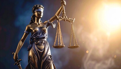 statue of justice on the wall