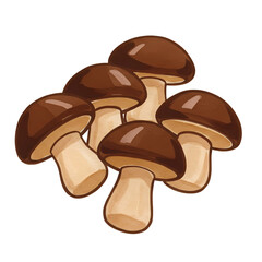 Watercolor Chocolate Mushroom Treats Japan Illustration, Cute Snack Art