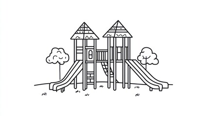 Black and white playground drawing (3)