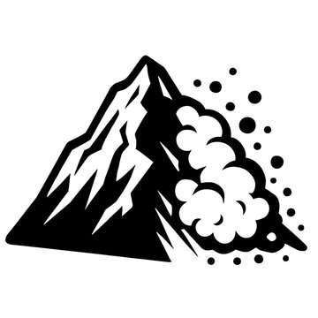 black mountain avalanche graphic clip art preview