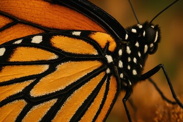 Monarch Butterfly Wing Macro