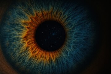 Galaxy inside human eye