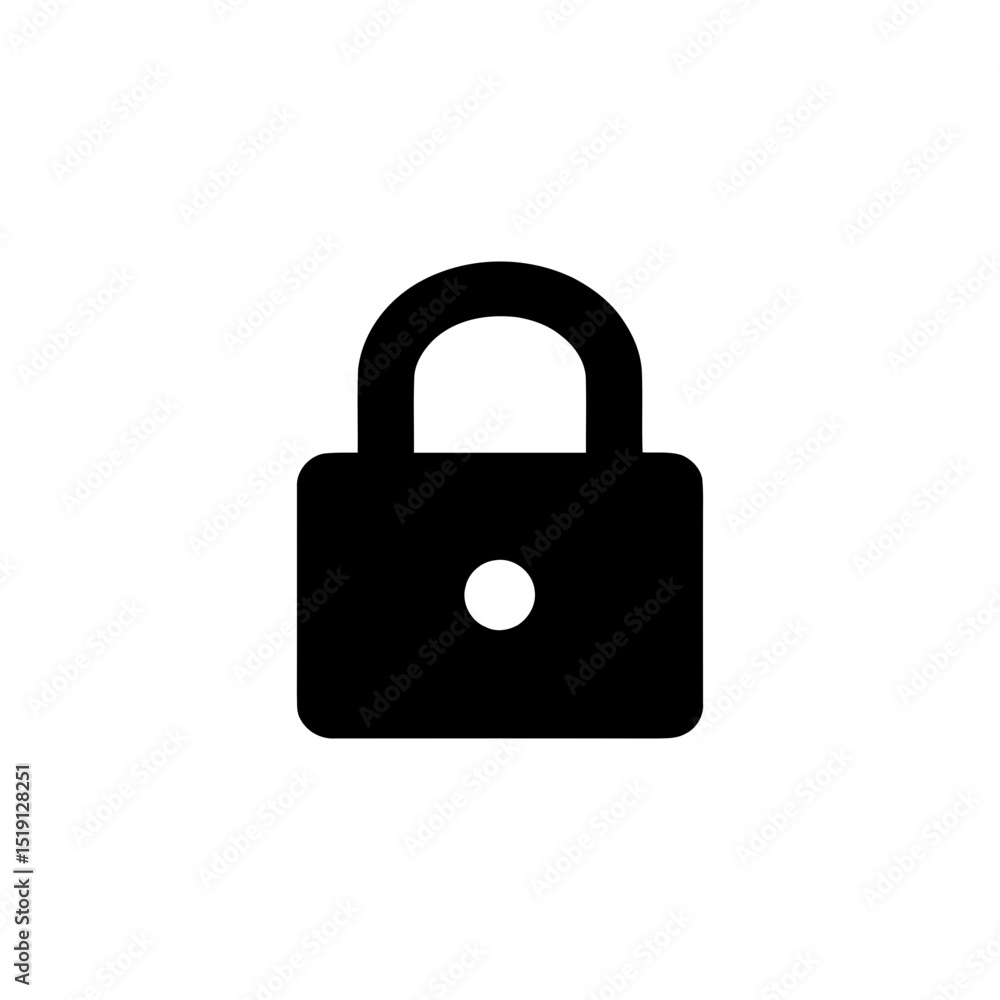 Poster secure padlock icon for data protection, privacy, and access control. a robust symbol for cybersecur