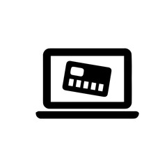 Laptop with credit card, symbolizing online payment, e-commerce, secure internet banking, and card security. For digital finance and online shopping.