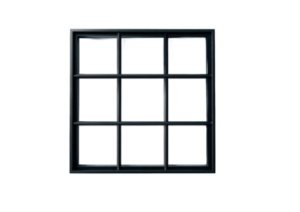 Window frame on a black background, graphic element for design and art