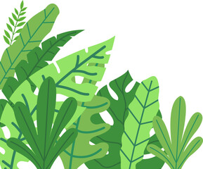 Plant Leaves Corner Decoration