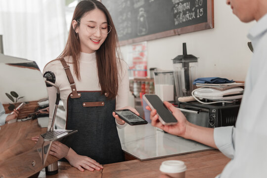 Close-up on modern payment methods in urban coffee shops engaging digital transactions