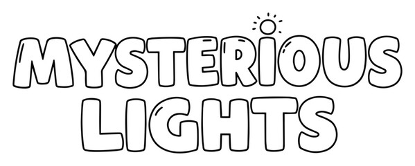 mysterious lights space sighting vector text