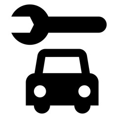 Car Repair symbol vector black