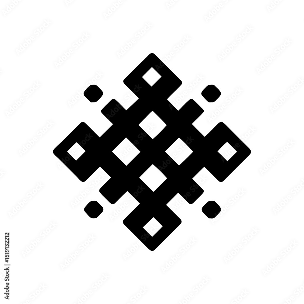 Poster grid pattern icon for firewall, blocked access, structured matrix. symbolizes digital security, data