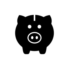 Piggy bank icon for savings, financial planning, money accumulation. Represents investment, thrift, economic security. For banking, finance, personal wealth management themes.