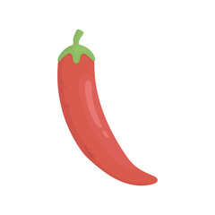 Hot red pepper. Food spiciness symbol